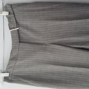 Apostrophe Trouser Pants, Gray w/black herringbone stripe, Size 4P